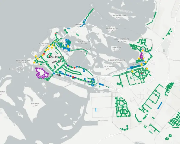 Abu Dhabi Cycling Tracks Map