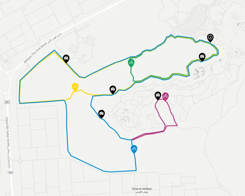 Al Ain Zoo Mountain Bike Trail Map