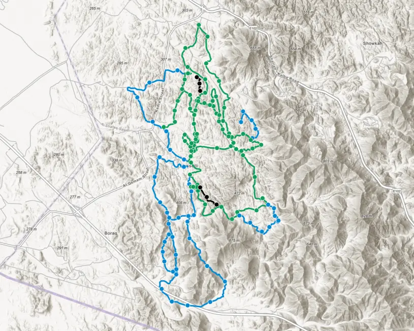 RAK Hajar Mountain Bike Trail Map