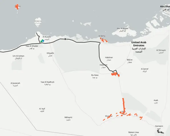 Al Dhafra Cycling Tracks Map